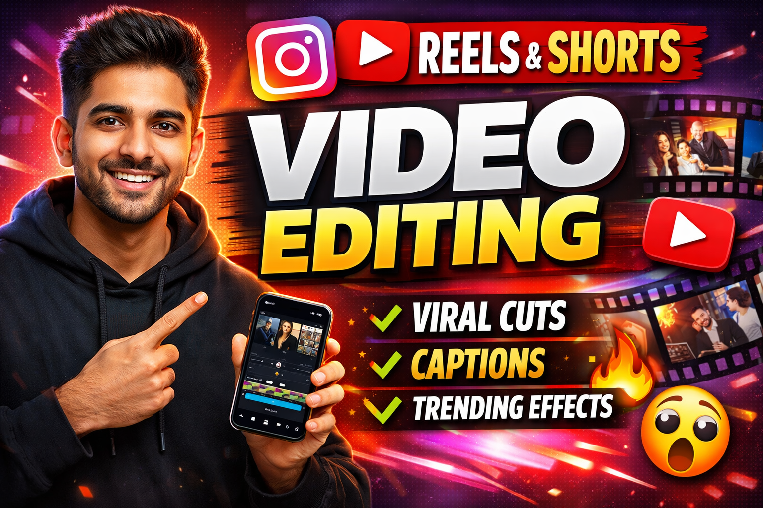 Edit viral instagram reels & youtube shorts for creators and brands ...